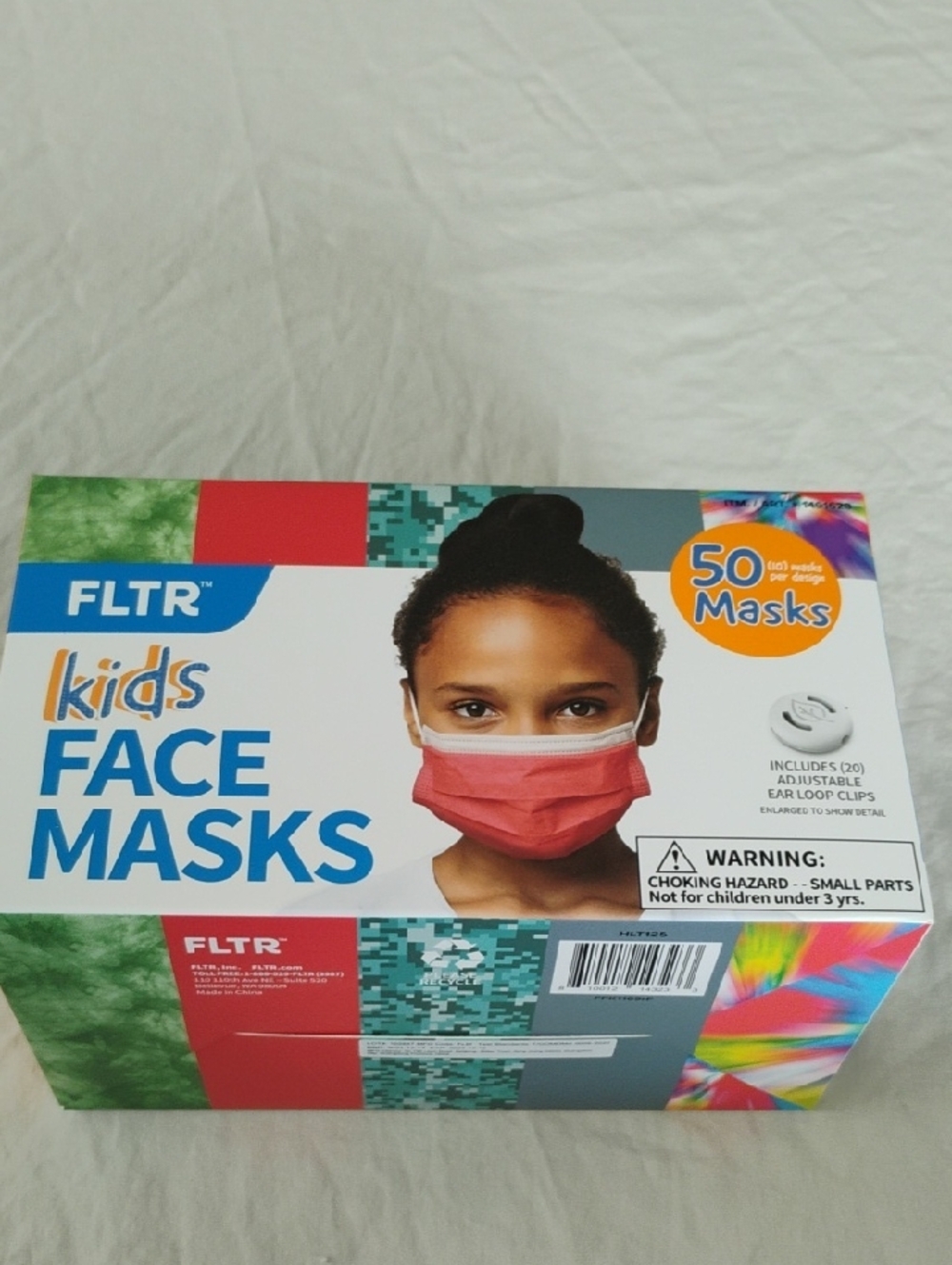 Kids Face Masks By FLTR 50 Masks 5 Different Designs Adjustable For Any Child